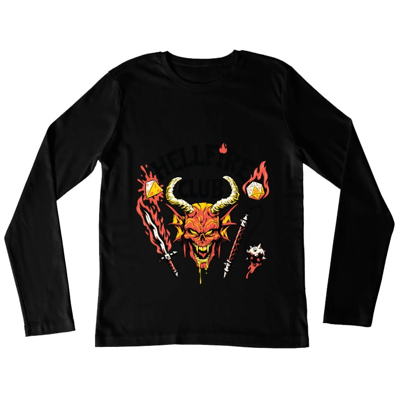 Hellfire Club Logo Design Female Long Sleeve T-Shirt