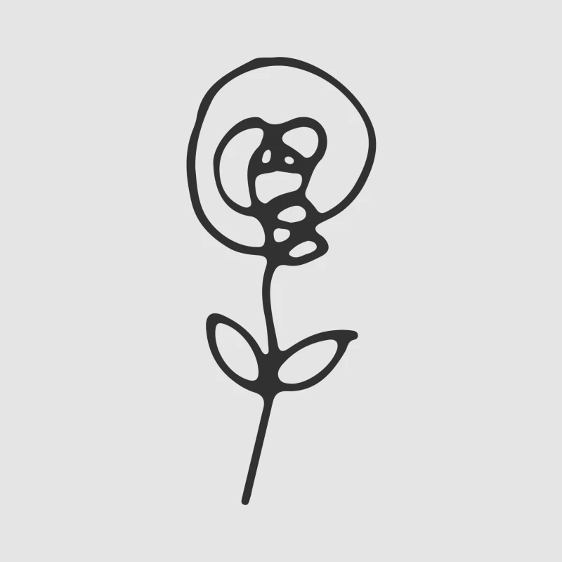 Fleur dessinée à la main Femme Sweat à capuche