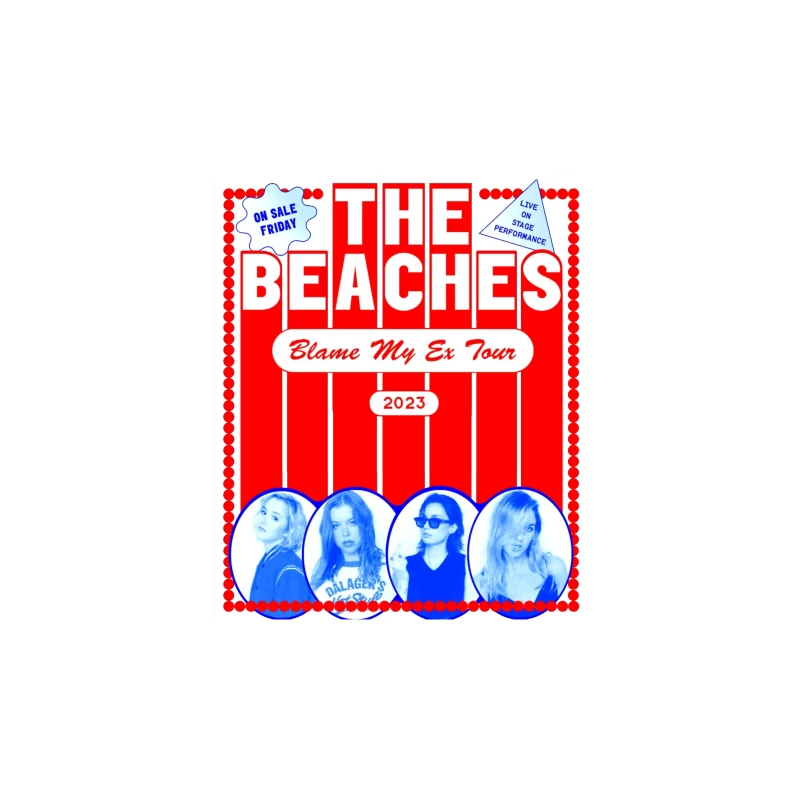 The Beaches 'Blame My Ex' 2023 Tour Retro-Style Concert Poster Tapestry