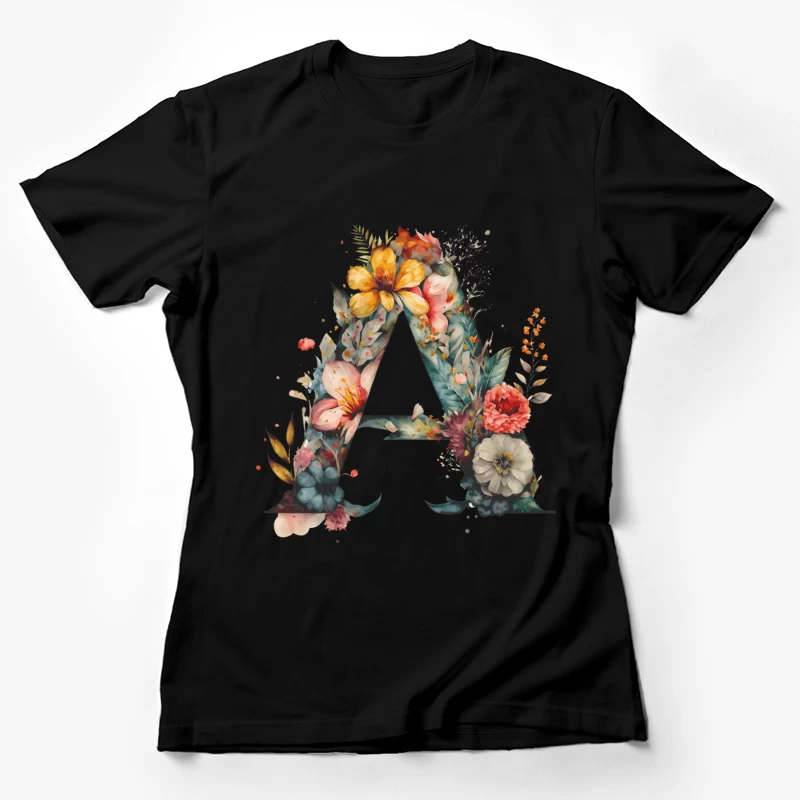 Blumen-Alphabet Kunst Damen T-Shirt