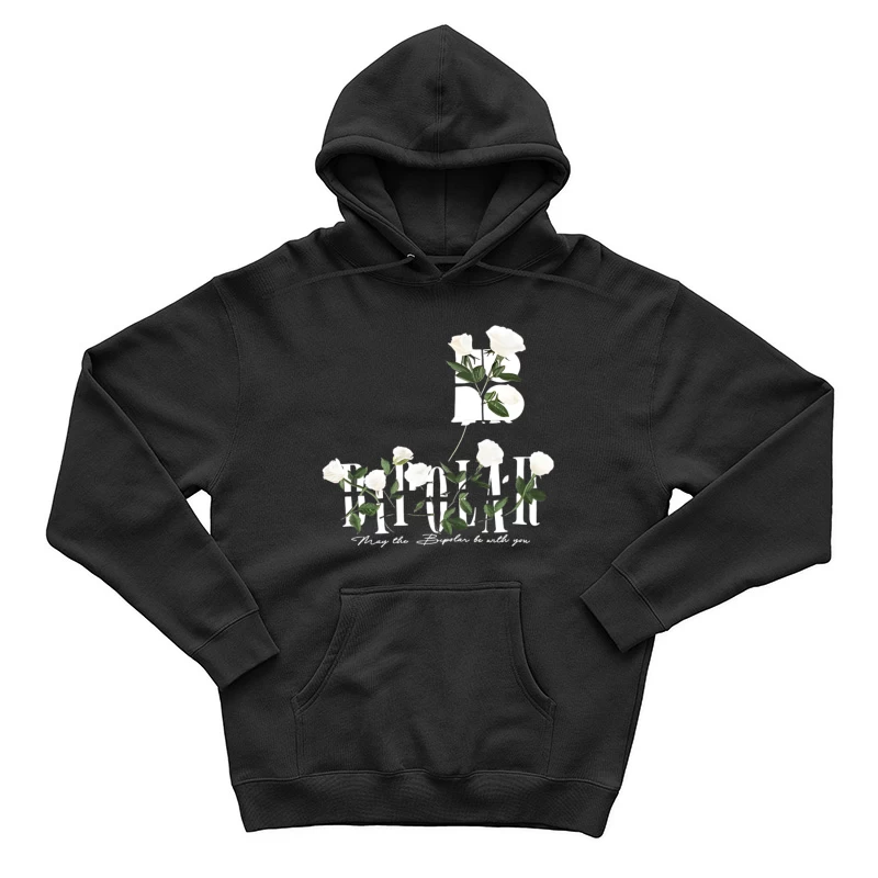 Graphiques de roses blanches avec texte Homme Sweat à capuche