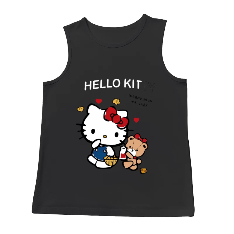 Hello Kitty und Teddy-Picknick Herren Tanktops