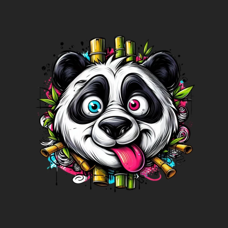 Panda joyeux avec bambou Femme Sweat-shirt à enfiler