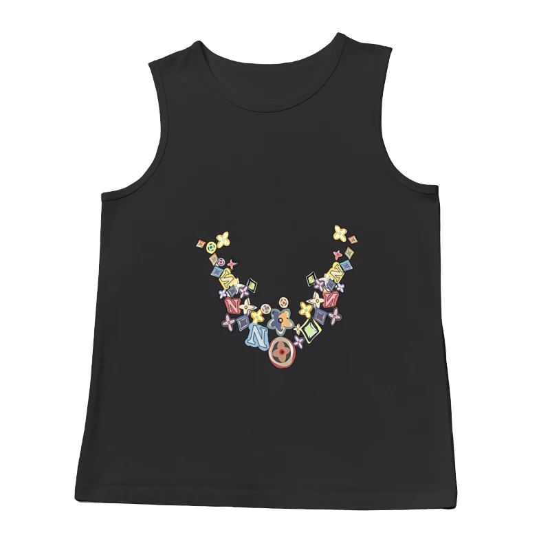 Bunte grafische Halskette Herren Tanktops
