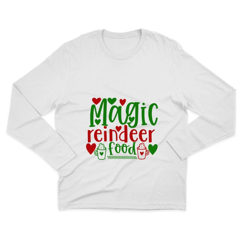 Conception de nourriture magique pour rennes Homme Manches Longues T-Shirt