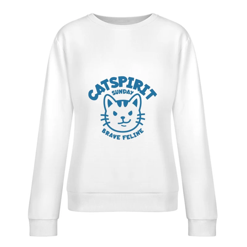 Mutige Katze Grafiken Damen Pullover Sweatshirt