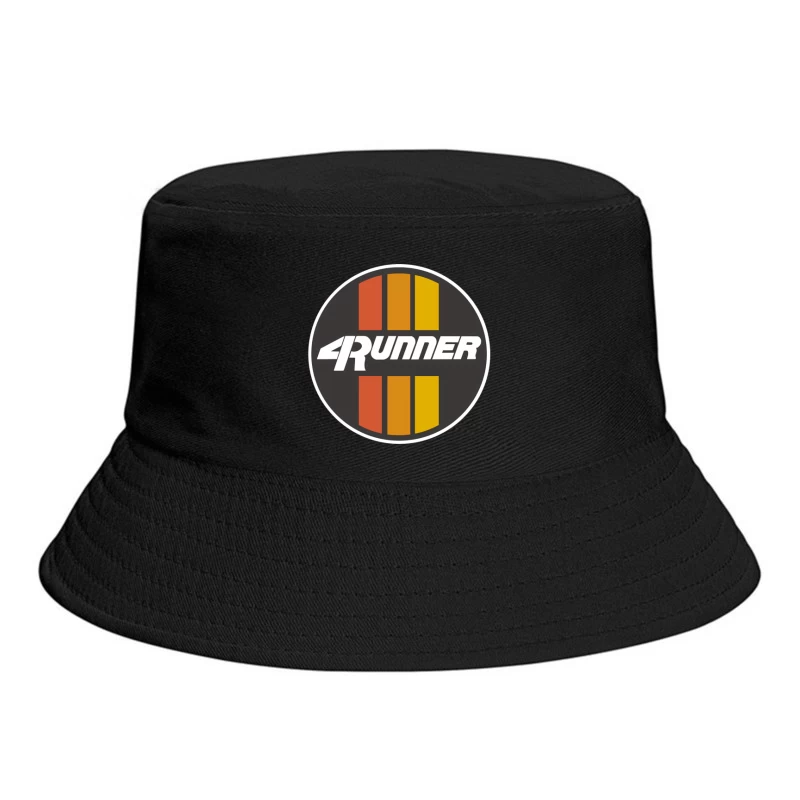 Retro-Style 4Runner Logo with Orange-Yellow Racing Stripes Bucket Hat