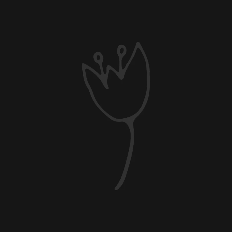 Dessin de fleur minimaliste Femme T-Shirt