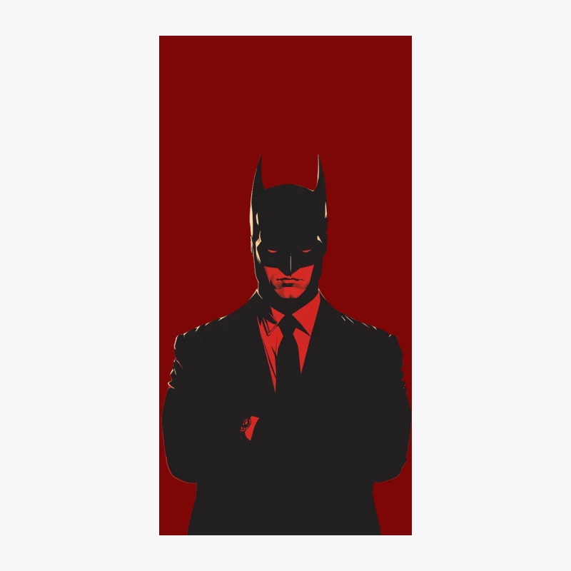 Batman in Business: Superhero Meets Corporate Minimalism iPhone Case