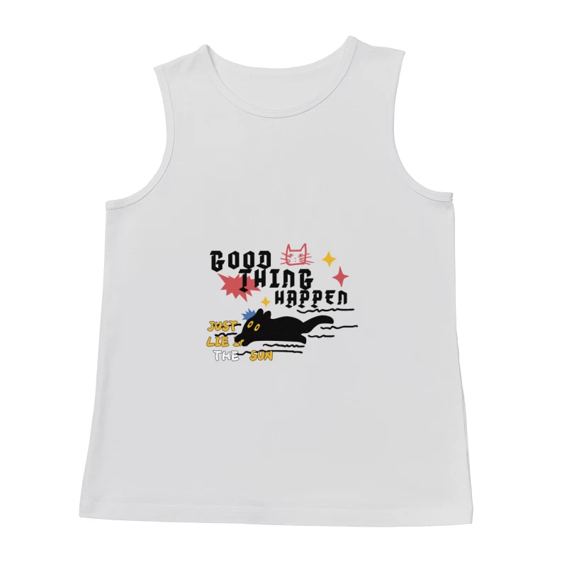 Gute Dinge geschehen, Sonnenkatzendesign Herren Tanktops