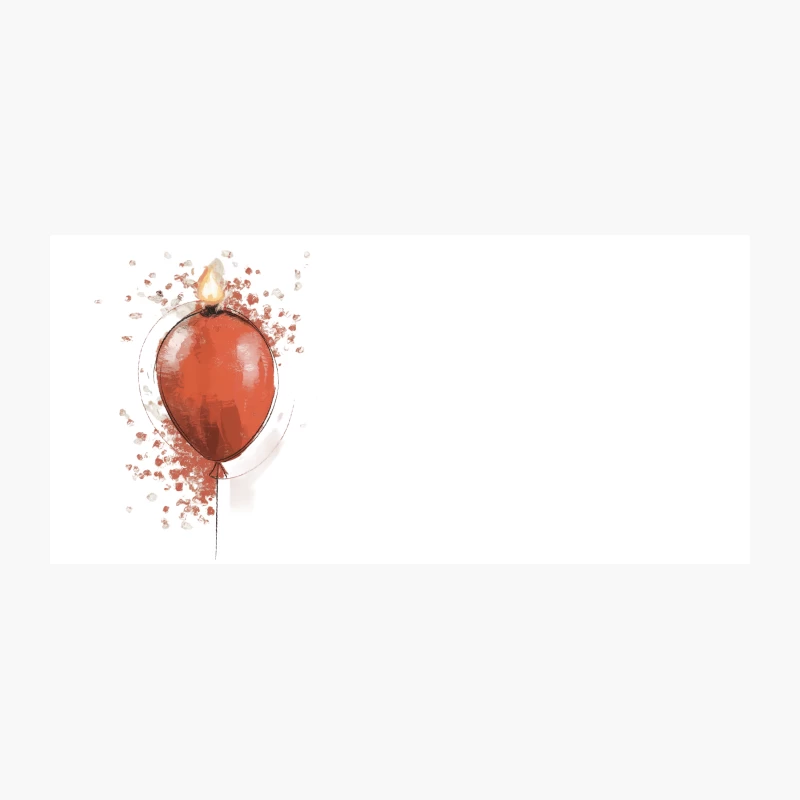 Fiery Balloon: An Explosive Abstract Illustration Coffee Mug
