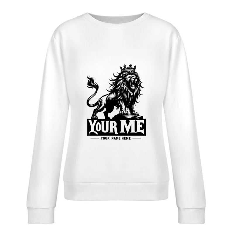 Majestätischer Löwe mit Krone Damen Pullover Sweatshirt