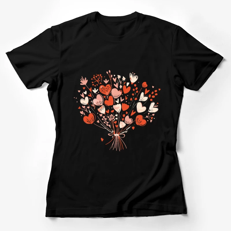 Herzstrauß Illustration Damen T-Shirt
