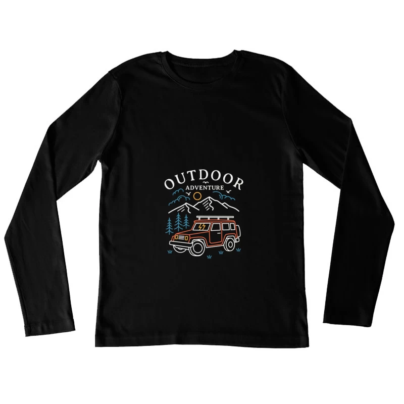 Abenteuer im Freien mit Geländewagen Damen Langarm T-Shirt
