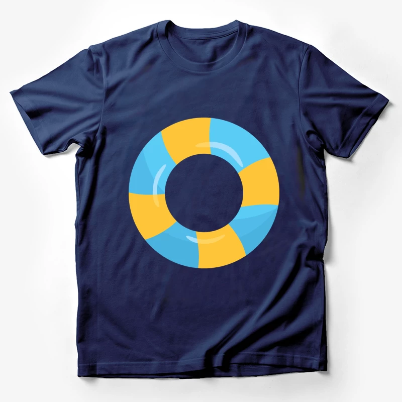 Illustration de bouée bleu et jaune Homme T-Shirt