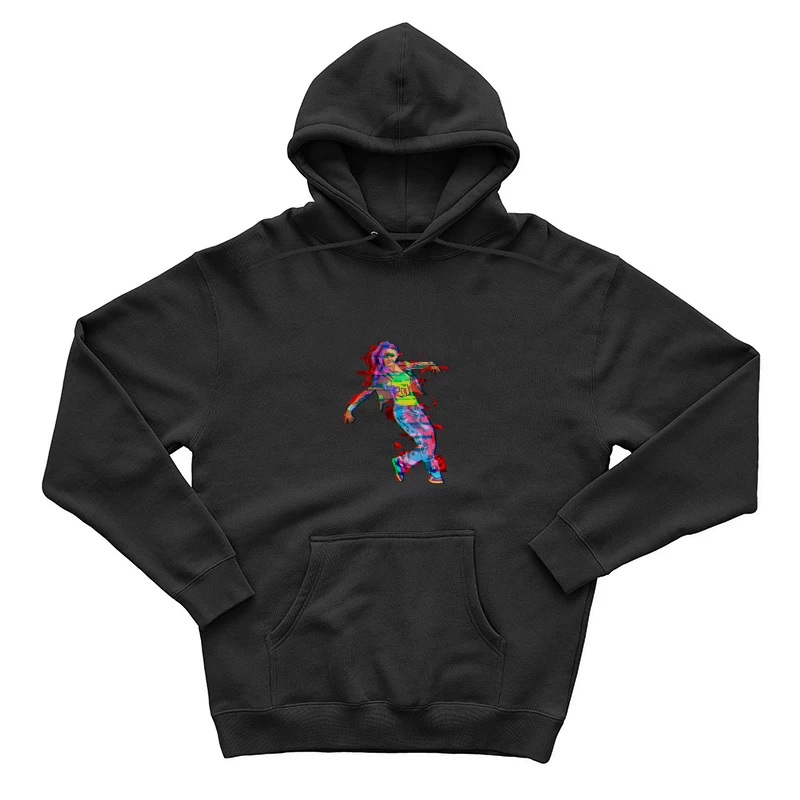 Futuristischer Tänzer mit glitchiger Ästhetik Herren Pullover Hoodie