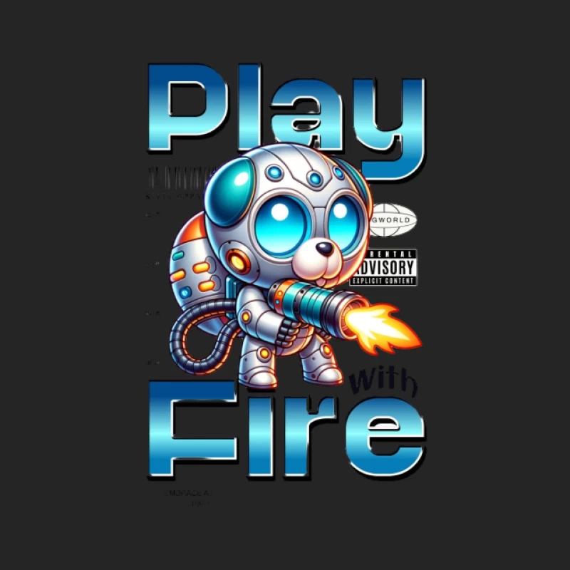 Chien robot avec lance-flammes Femme Sweat-shirt à enfiler