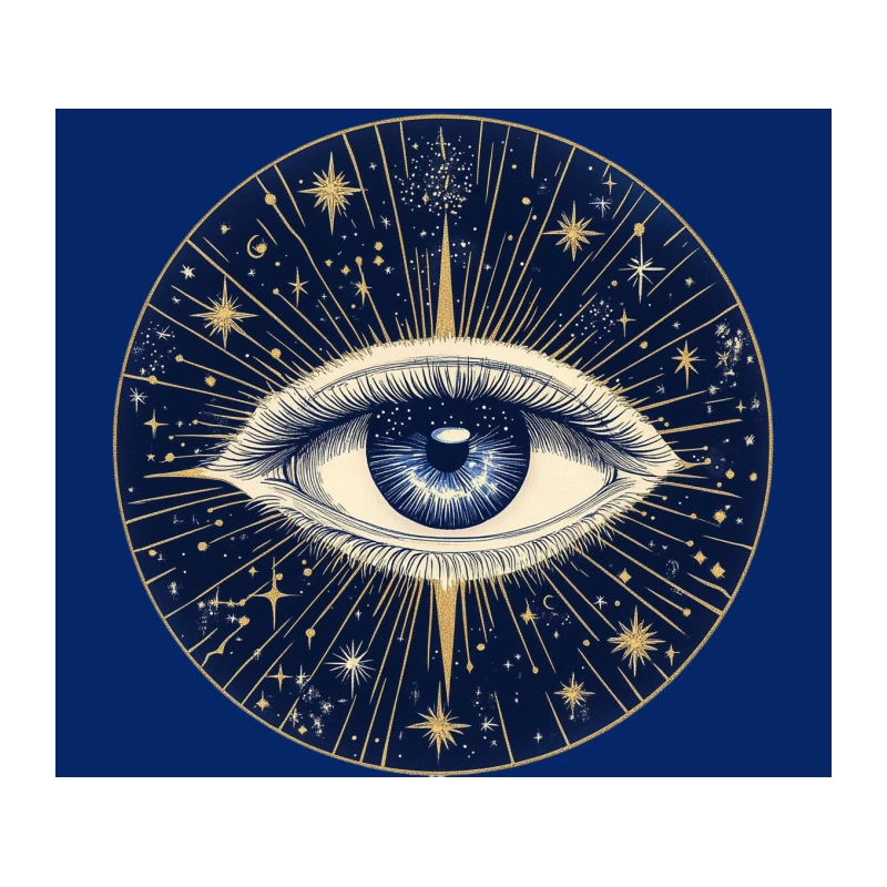 Cosmic Eye: Mystical Celestial Vision Tapestry