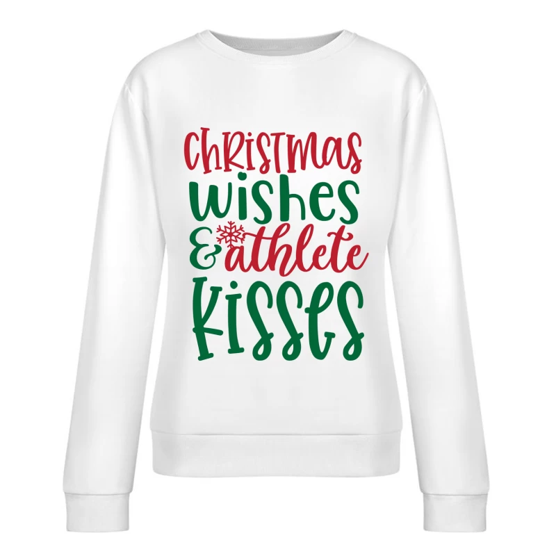 Vœux de Noël et baisers d'athlète Femme Sweat-shirt à enfiler