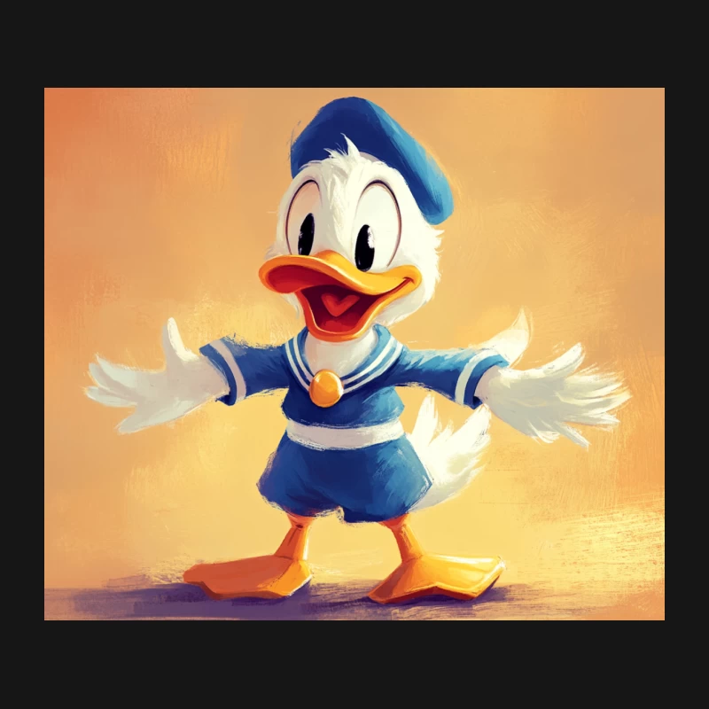 Cheerful Donald Duck: Iconic Disney Character in Sailor Outfit Mouse Pad