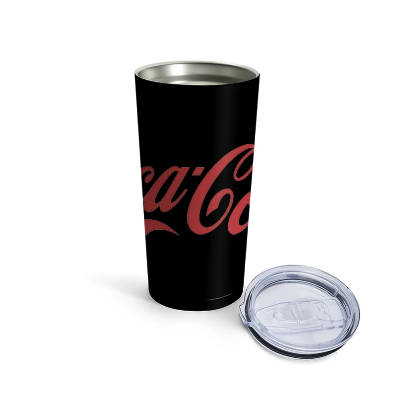 Classic Red Coca-Cola Cursive Logo Travel Mug