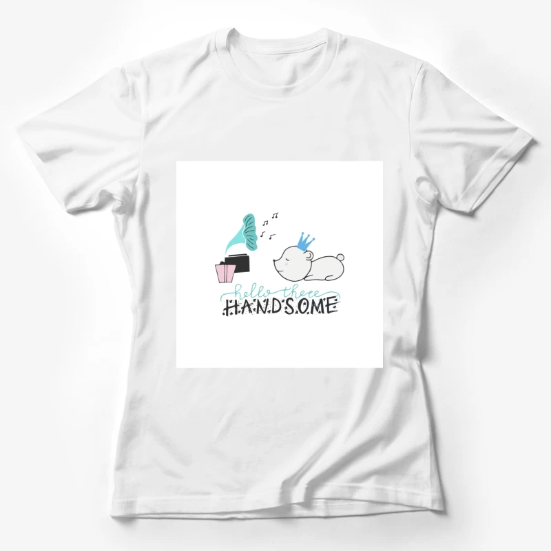 Bonjour, ours couronné mignon Femme T-Shirt