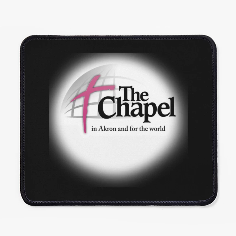 The Chapel Church Logo with Pink Cross - Akron Religious Organization Mouse Pad