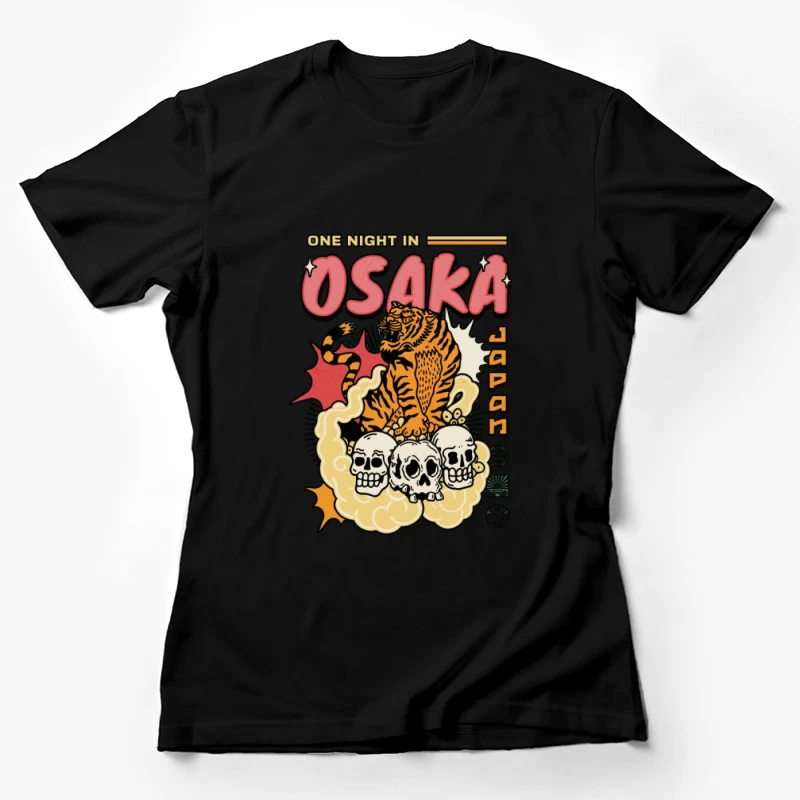 Tiger in Osaka Nacht Damen T-Shirt