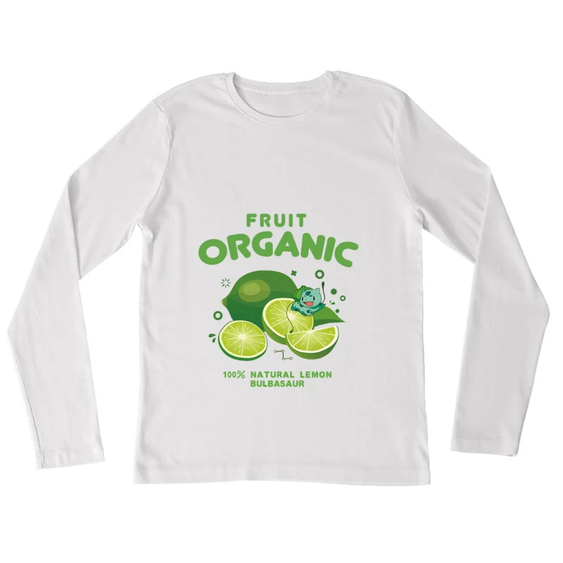 Bio-Zitrone mit Bulbasaur Damen Langarm T-Shirt