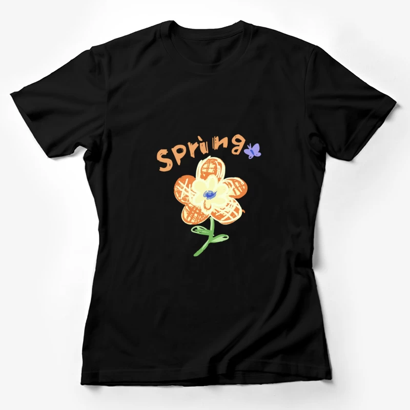 Frühling Blume Illustration Damen T-Shirt
