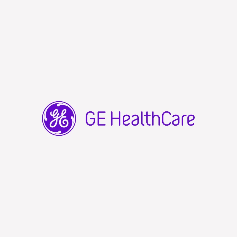 GE Healthcare Corporate Logo in Purple Male T-Shirt