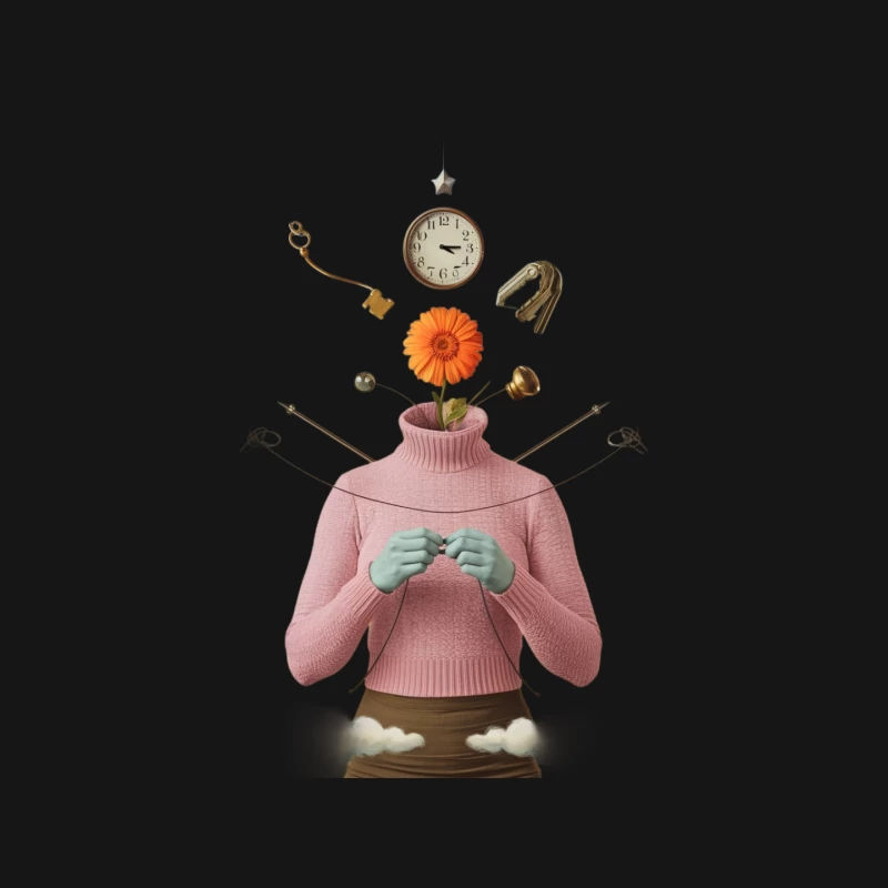 Surreal Representation of Modern Life's Juggling Act Mouse Pad