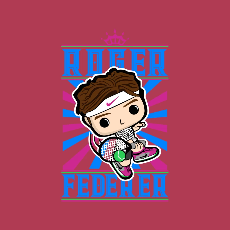 Roger Federer Cartoon Character Mouse Pad