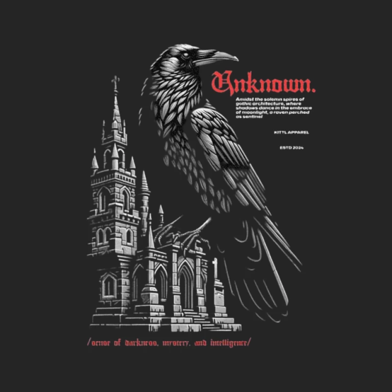 Corbeau et architecture gothique Femme Sweat-shirt à enfiler