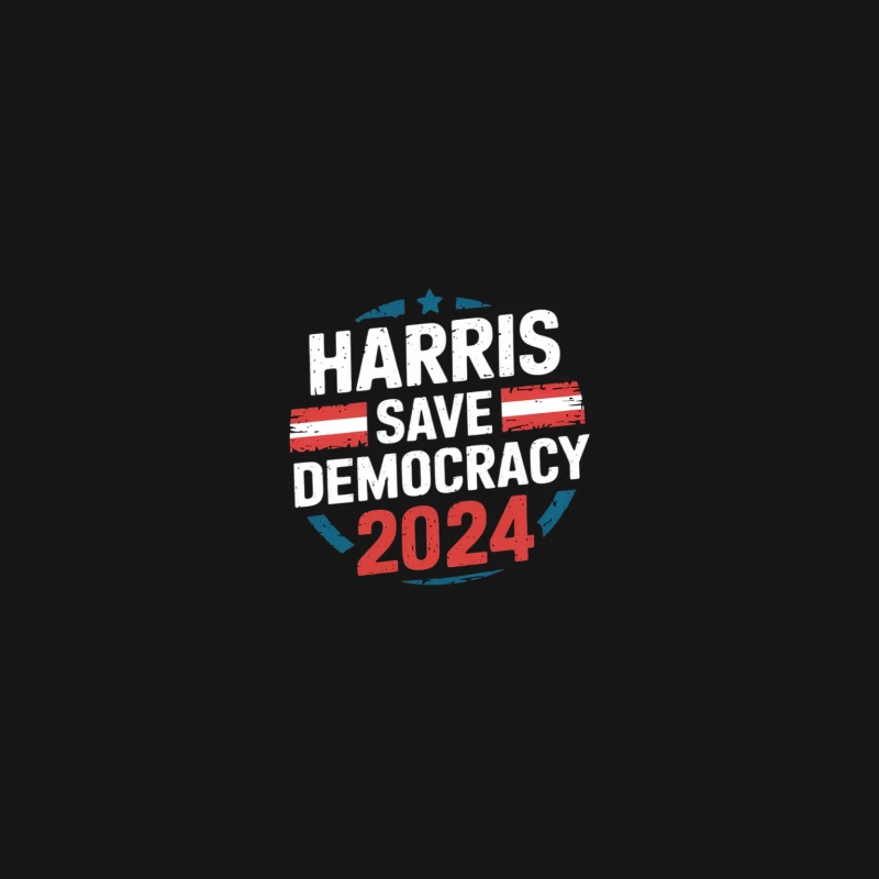 Harris 2024 Presidential Campaign Logo with American Flag Elements Desk Mat