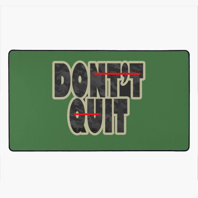 Motivational Quote on Perseverance Desk Mat