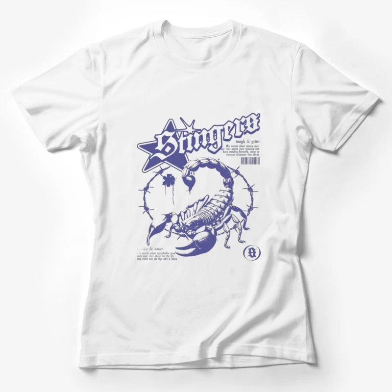 Skorpion-Design mit Stern und Stacheldraht Damen T-Shirt
