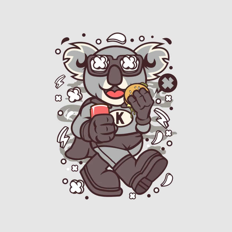 Super Koala Muncher Homme Sweat à capuche