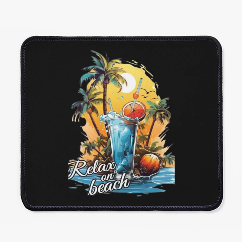 Beach Relaxation Cocktail Mouse Pad