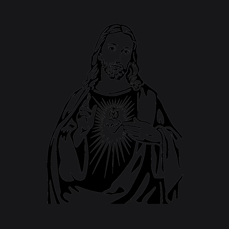 Heiliges Herz Jesu Darstellung Herren Pullover Hoodie
