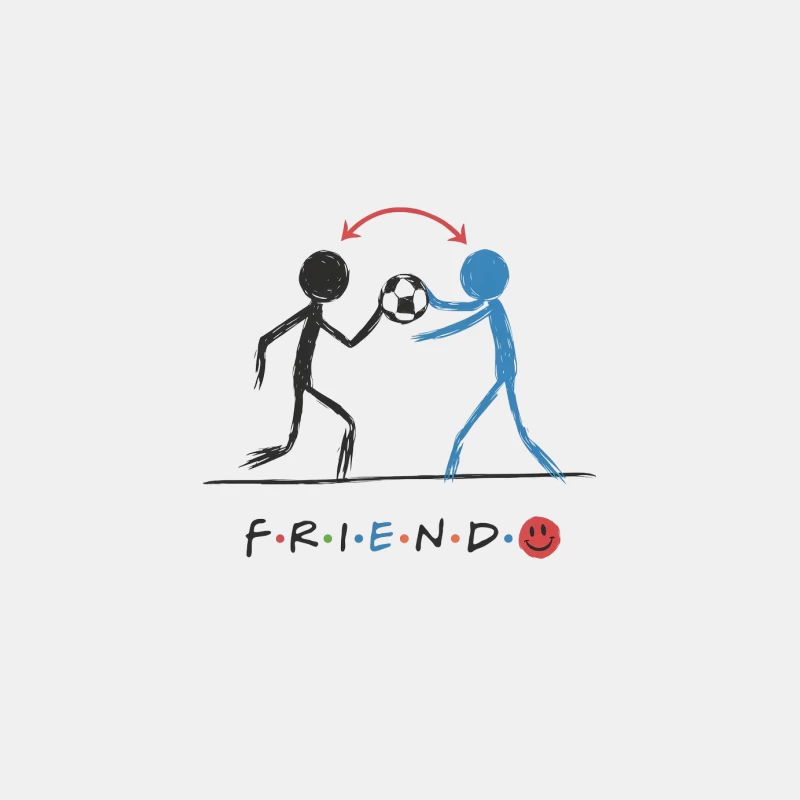 Minimalist Friendship Illustration with F.R.I.E.N.D.S. Reference Male Tank Top