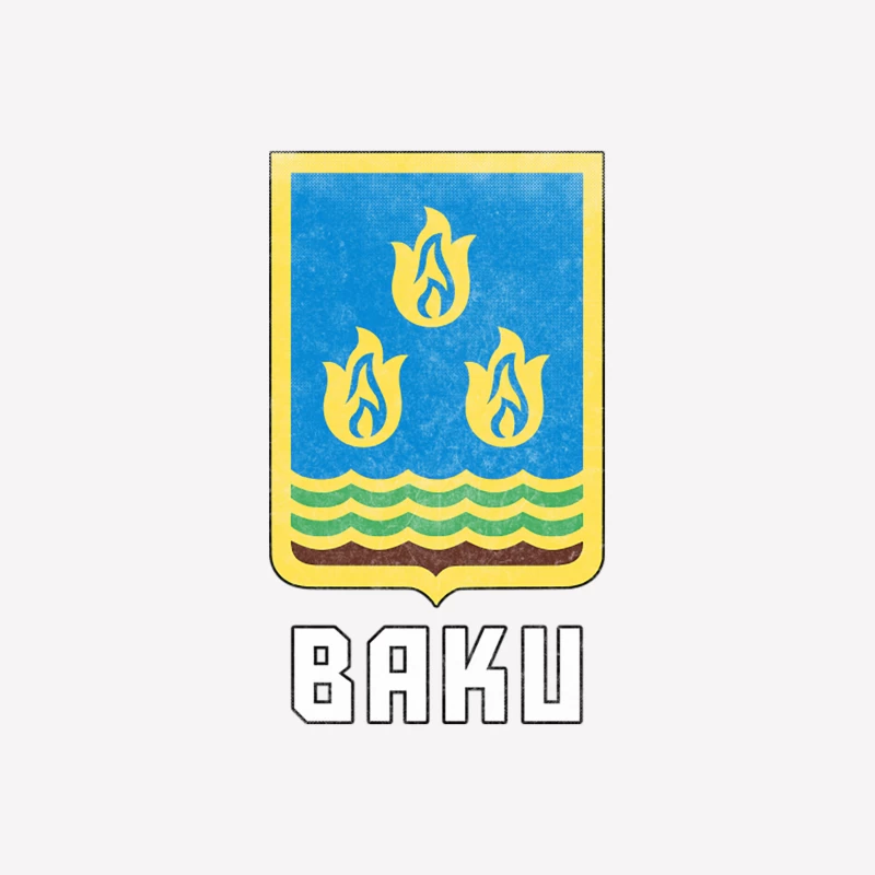 Baku  Azarbaijan  Retro Faded Style Flag Design Female T-Shirt