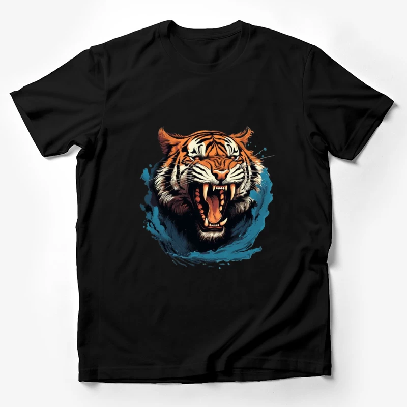 Wütender Tiger Illustration Herren T-Shirt