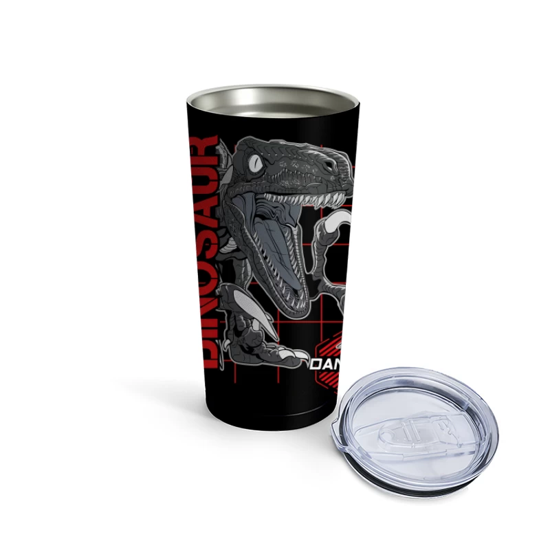 Prehistoric Predator – Velociraptor in Action Travel Mug