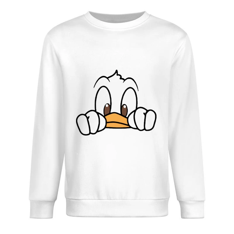 Niedliche Ente schaut hervor Herren Pullover Sweatshirt