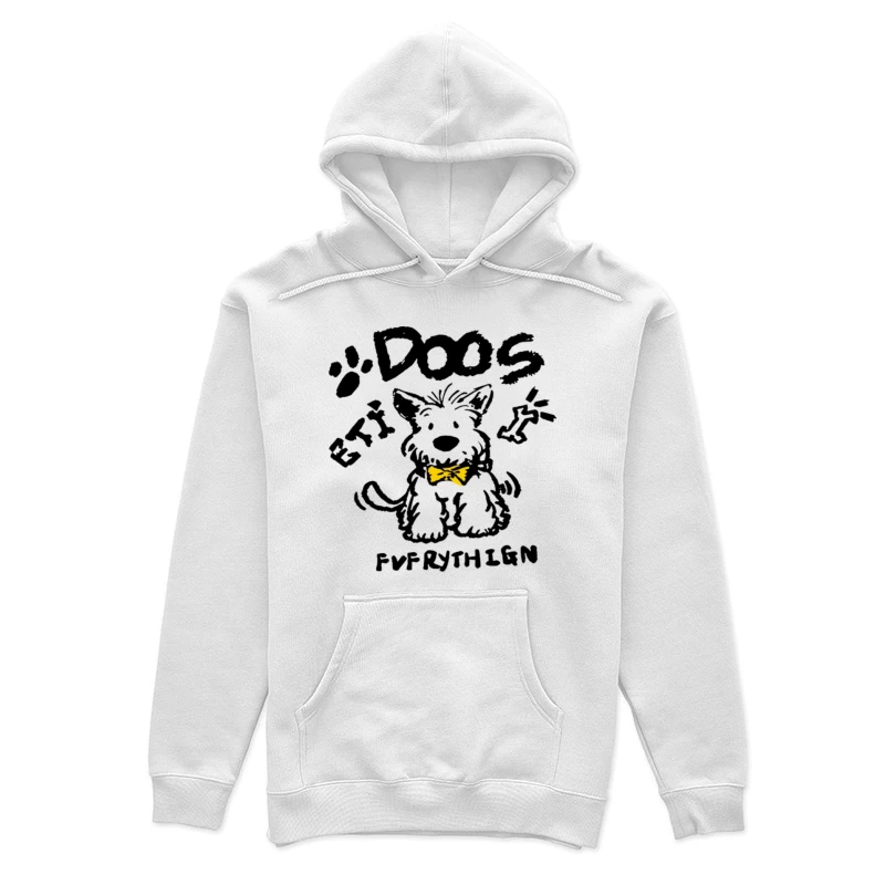 Niedlicher Hund mit Fliege Damen Pullover Hoodie