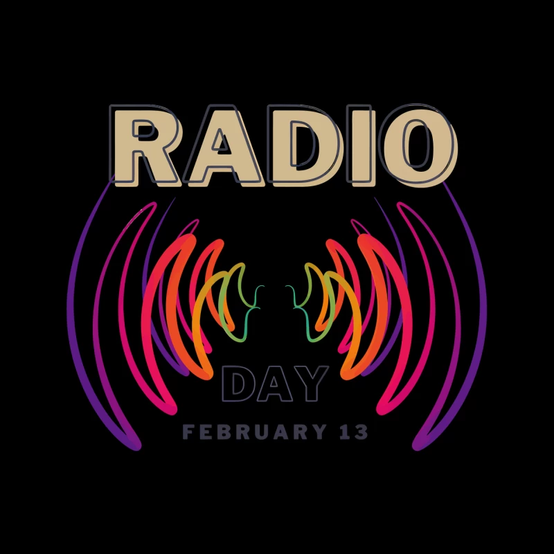 Radio Day – Vibrant Soundwave Celebration Mouse Pad