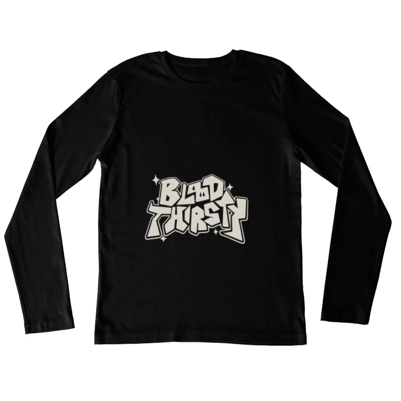 Graffiti-Design: Blutrünstig Damen Langarm T-Shirt