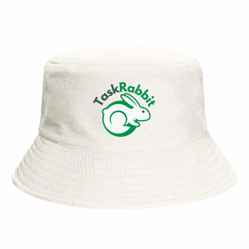 TaskRabbit Green Circular Rabbit Logo Design Bucket Hat