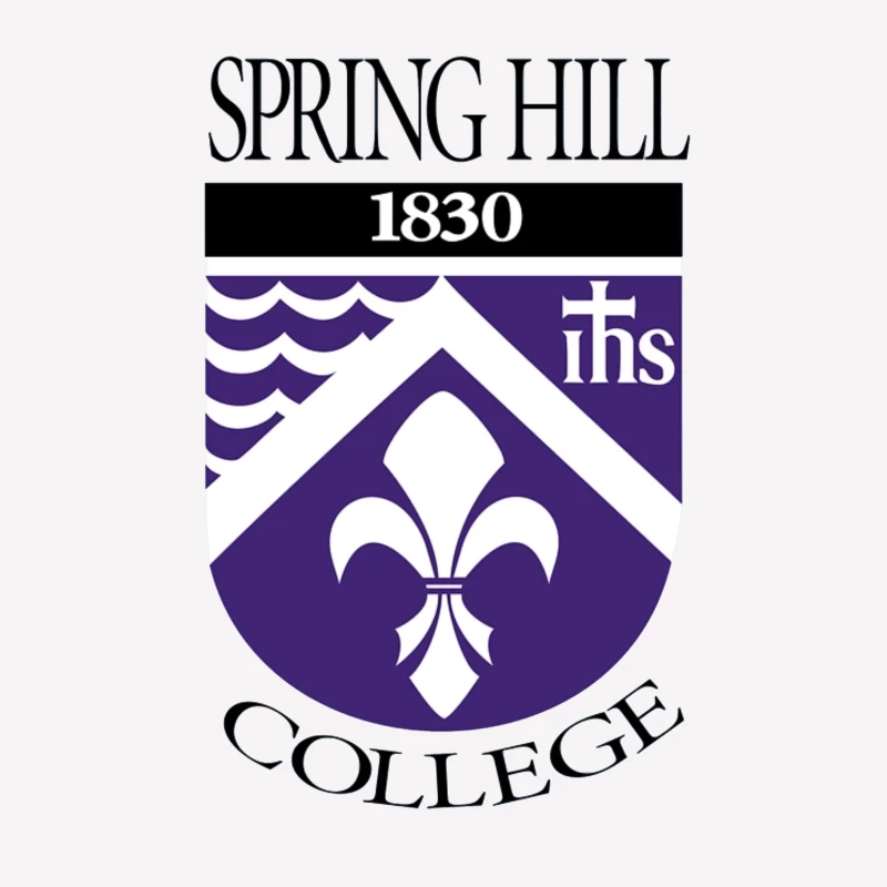 Spring Hill College Historic Shield Logo with Religious Symbolism (Est. 1830) Male T-Shirt